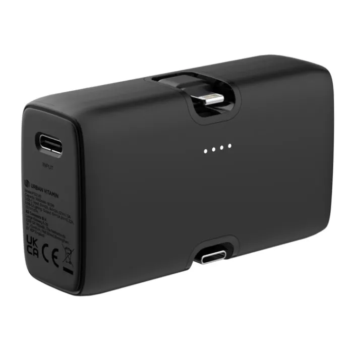 Gift Campaign Power bank in plastica riciclata con indicatore di carica e 20W> Power Bank Personalizzati