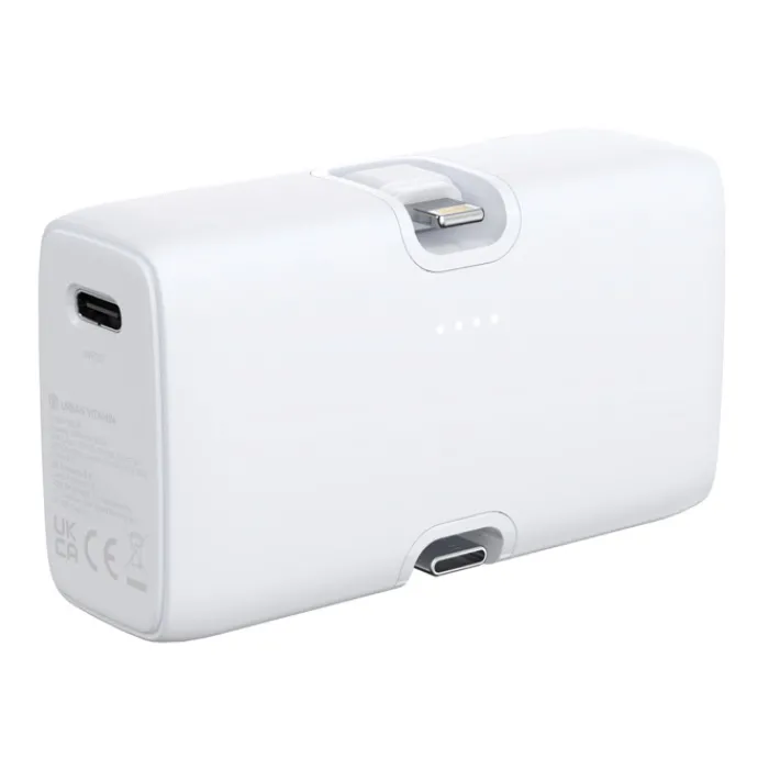 Gift Campaign Power bank in plastica riciclata con indicatore di carica e 20W> Power Bank Personalizzati