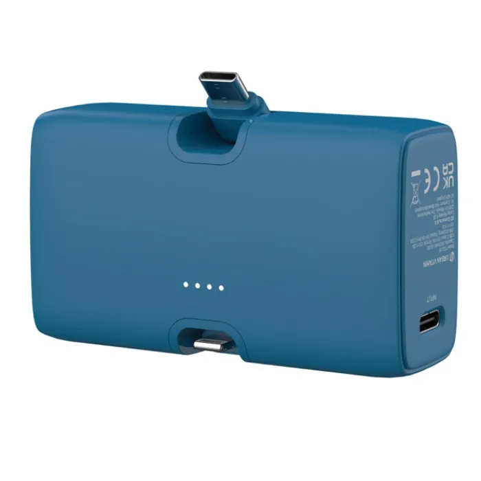 Gift Campaign Power bank in plastica riciclata con indicatore di carica e 20W> Power Bank Personalizzati