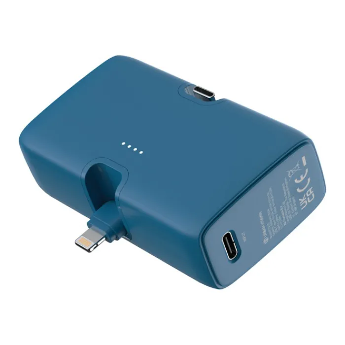 Gift Campaign Power bank in plastica riciclata con indicatore di carica e 20W> Power Bank Personalizzati