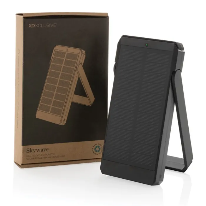 Gift Campaign Powerbank con pannelli solari in plastica riciclata da 10.000 mAh> Power Bank Personalizzati