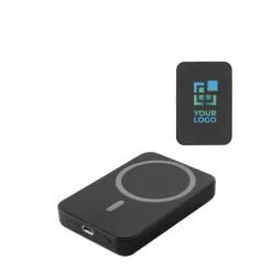 Gift Campaign Powerbank magnetico in rABS da 5.000mAh con caricatore wireless da 15W></noscript> Power Bank Personalizzati