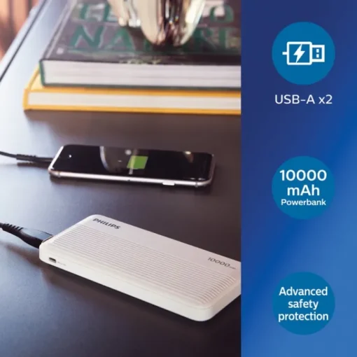 Gift Campaign Powerbank personalizzati da 10.000 mAh con doppia uscita USB Philips> Power Bank Personalizzati