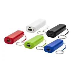 Gift Campaign Powerbank promozionale da 1.200 mAh con anello portachiavi Energy></noscript> Power Bank Personalizzati