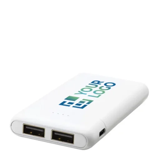 Gift Campaign Powerbank tascabile da 5.000 mAh con doppia porta USB Heroe> Power Bank Personalizzati