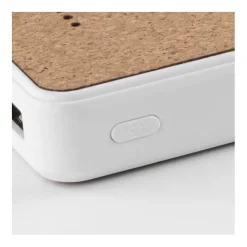 Gift Campaign Powerbank wireless in sughero e plastica ABS riciclata 5.000mAh e 5W></noscript> Power Bank Personalizzati