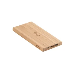 Gift Campaign Powerbank wireless personalizzati in bambù da 8.000 mAh Natura></noscript> Power Bank Personalizzati