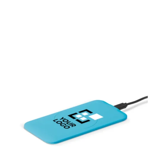 Gift Campaign Powerbank wireless rettangolare ultrasottile con finitura gommata da 5W> Power Bank Personalizzati