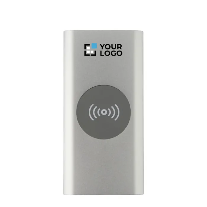 Gift Campaign Powerbank wireless 5W con 3 porte USB in alluminio riciclato 8.000 mAh> Power Bank Personalizzati