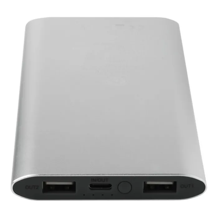 Gift Campaign Powerbank wireless 5W con 3 porte USB in alluminio riciclato 8.000 mAh> Power Bank Personalizzati