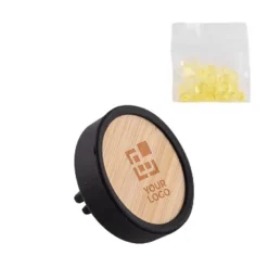 Gift Campaign Profumatore per auto in bambù e silicone con perle al limone><noscript><img width=