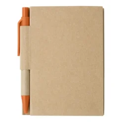 Gift Campaign Quadernino A7 in cartone riciclato fogli a righe e penna blu EcoPocket><noscript><img width=