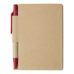 Gift Campaign Quadernino A7 in cartone riciclato fogli a righe e penna blu EcoPocket><noscript><img width=