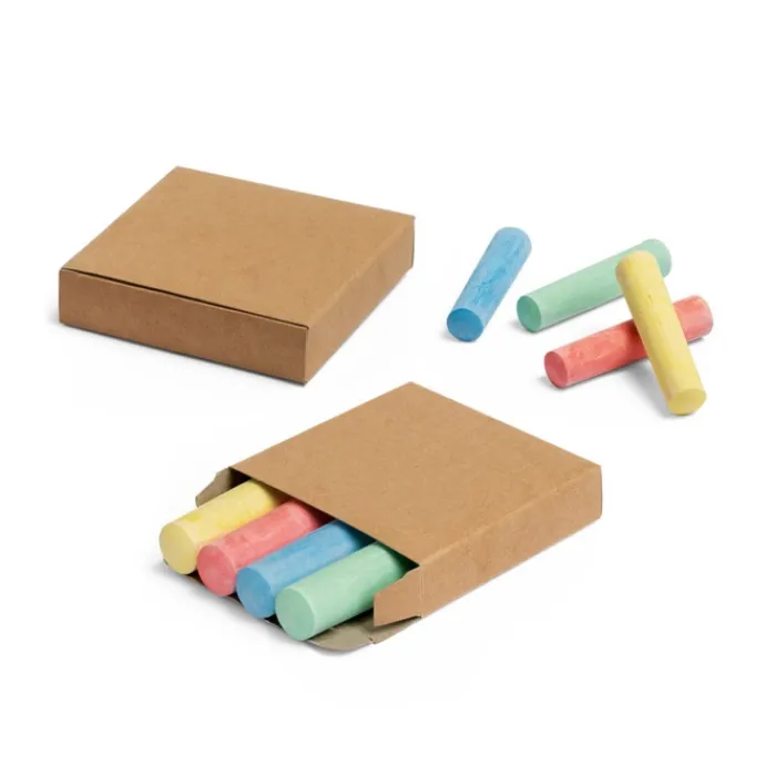 Gift Campaign Quattro gessetti colorati forniti in una scatola di carta kraft> Matite Classiche