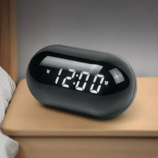 Gift Campaign Radio sveglia rotonda e compatta con display digitale> Altri Gadget Pubblicitari