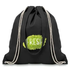 Gift Campaign Sacche con logo con manici e coulisse in canvas 220g/m2 Gallery><noscript><img width=