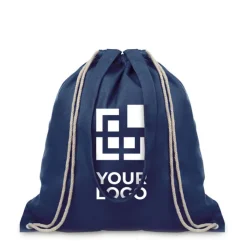 Gift Campaign Sacche con logo con manici e coulisse in canvas 220g/m2 Gallery><noscript><img width=