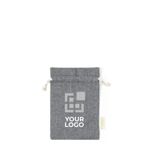 Gift Campaign Sacchetti in tessuto personalizzati con chiusura 120 g/m2 Mini Recycled> Gadget Ecologici