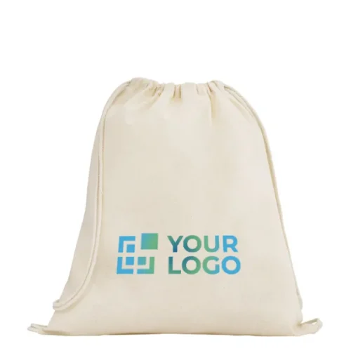 Gift Campaign Sacchetto con coulisse fatto interamente in cotone 140 g/m2> Sacche Personalizzate