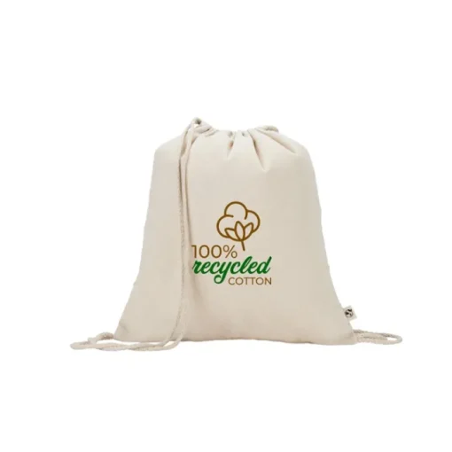 Gift Campaign Sacchetto con coulisse in cotone riciclato color 180 g/m2> Sacche Personalizzate