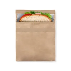 Gift Campaign Sacchetto termico personalizzato in carta riciclata laminata per Snacks> Porta Pranzo