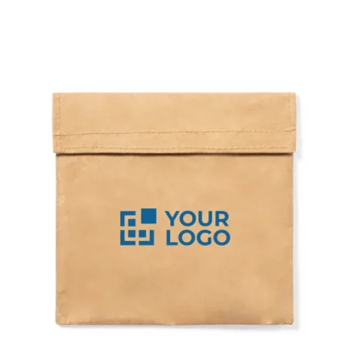 Gift Campaign Sacchetto termico personalizzato in carta riciclata laminata per Snacks> Porta Pranzo