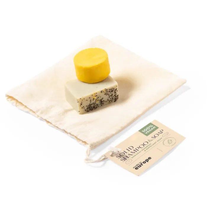 Gift Campaign Saponetta esfoliante 50g e shampoo solido 30g con estratti di shikakai> Gadget Per Parrucchieri