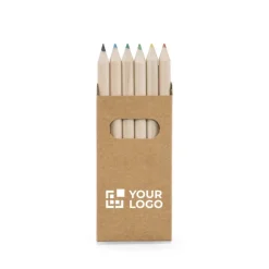 Gift Campaign Scatola di carta kraft con 6 matite colorate Essential></noscript> Gadget Per La Scuola|Matite Colorate