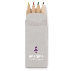 Gift Campaign Scatola di cartone con 4 mini pastelli colorati Little></noscript> Regali Per Bambini|Matite Colorate