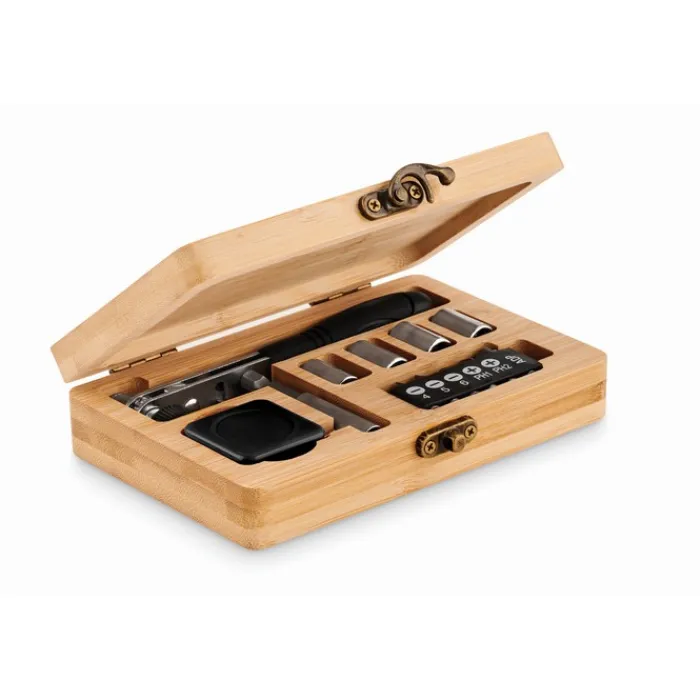 Gift Campaign Scatola per attrezzi con logo in bambù e 13 accessori> Altri Attrezzi