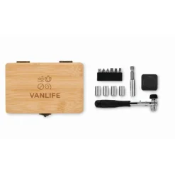 Gift Campaign Scatola per attrezzi con logo in bambù e 13 accessori><noscript><img width=