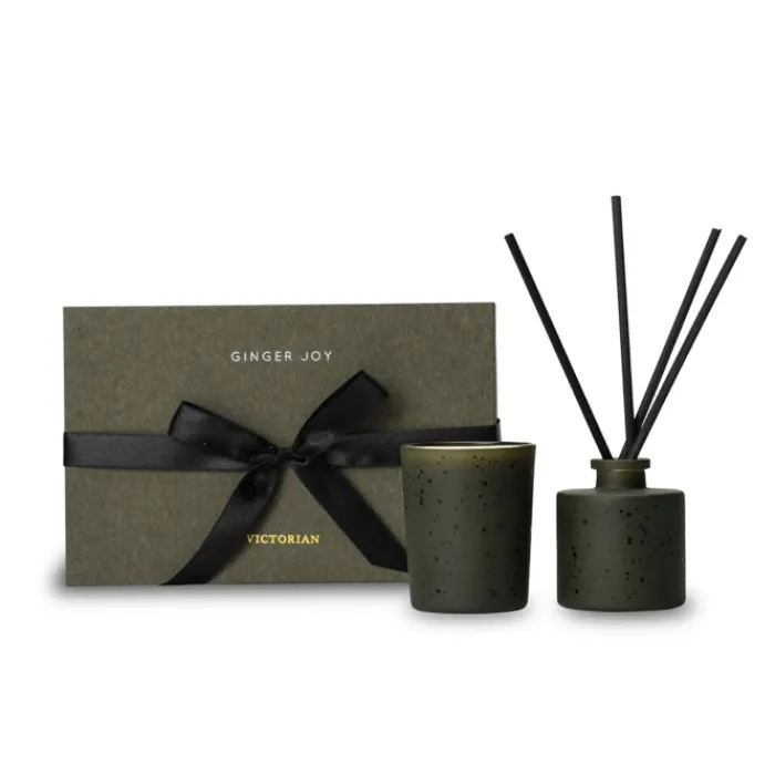 Gift Campaign Scatola regalo con candela e diffusore con aroma di zenzero Victorian> Candele