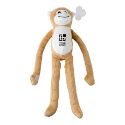Gift Campaign Scimmia di peluche con velcro sulle mani ed etichetta personalizzabile></noscript> Peluche