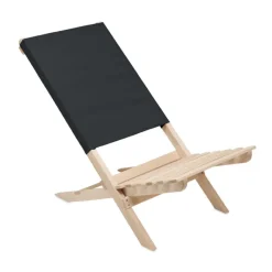 Gift Campaign Sdraio da spiaggia pieghevole in legno con schienale in poliestere> Gadget Da Mare