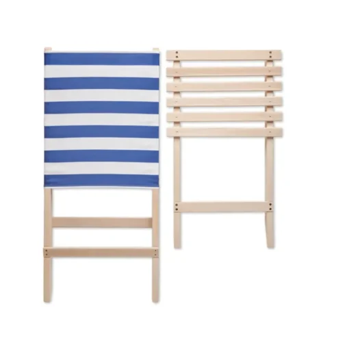 Gift Campaign Sdraio da spiaggia pieghevole in legno con schienale in poliestere> Gadget Da Mare