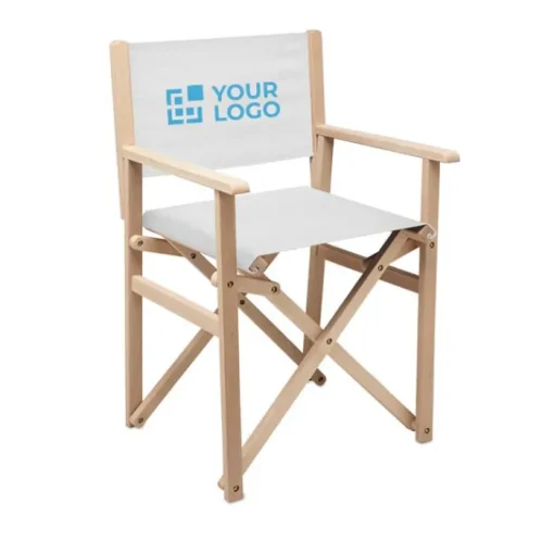 Gift Campaign Sedia pieghevole in legno con seduta sfoderabile in poliestere> Gadget Da Mare