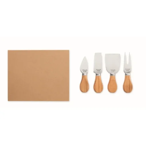 Gift Campaign Set 4 coltelli da formaggio in acciaio con manici in di caucciù> Altri Utensili Da Cucina