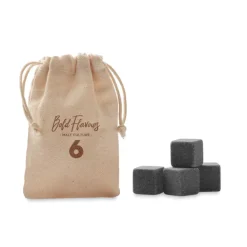 Gift Campaign Set 4 cubetti di ghiaccio in pietra riutilizzabili con sacchetto Cotton></noscript> Altri Utensili Da Cucina