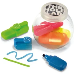 Gift Campaign Set 5 evidenziatori promozionali più colori in barattolo con logo Fun></noscript> Regali Per Bambini|Evidenziatori