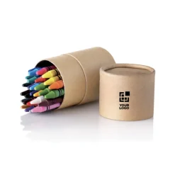 Gift Campaign Set 30 pastelli in astuccio di cartone cilindrico promozionale Wax 30></noscript> Regali Per Bambini|Matite Colorate