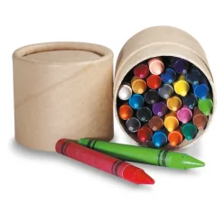 Gift Campaign Set 30 pastelli in astuccio di cartone cilindrico promozionale Wax 30></noscript> Regali Per Bambini|Matite Colorate