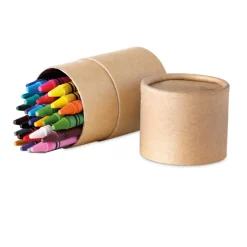 Gift Campaign Set 30 pastelli in astuccio di cartone cilindrico promozionale Wax 30></noscript> Regali Per Bambini|Matite Colorate