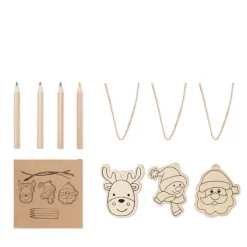 Gift Campaign Set con 4 pastelli e 3 figure natalizie da colorare><noscript><img width=