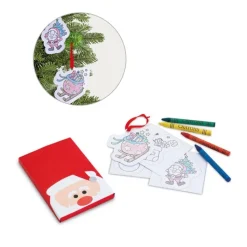 Gift Campaign Set da colorare con 8 disegni prestampati e 4 colori a cera Santa><noscript><img width=