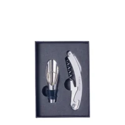 Gift Campaign Set da vino in cofanetto quadrato con accessori in acciaio inox></noscript> Cavatappi Personalizzati