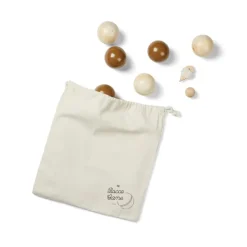 Gift Campaign Set di 6 bocce in legno di pino con boccino in sacchetto> Giochi E Passatempo
