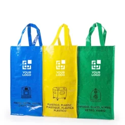 Gift Campaign Set di 3 buste per differenziare la spazzatura 125 g/m2 Recycle></noscript> Borse Di Tela Personalizzate