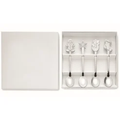 Gift Campaign Set di 4 cucchiaini in acciaio inox con decorazione natalizia></noscript> Gadget Natalizi