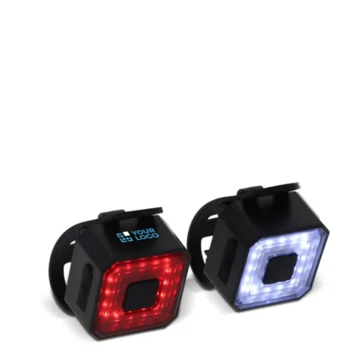 Gift Campaign Set di 2 luci fredde quadrate ricaricabili per la bicicletta 15J> Torce|Gadget Per Bicicletta
