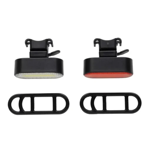 Gift Campaign Set di 2 luci per bici in plastica riciclata con 5 modalità di luce> Gadget Per Bicicletta